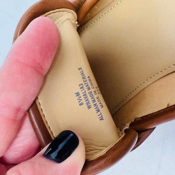 Vintage Nine West Brown Leather Block Heel Loafers Size 8.5 Preppy 90s aesthetic - Picture 11 of 12